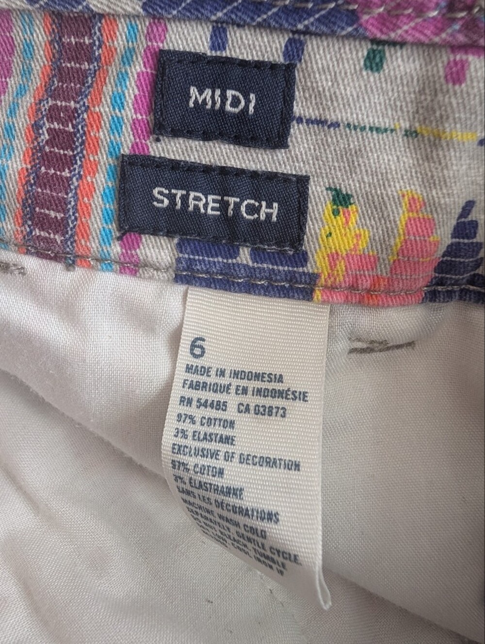 American Eagle Stretch MIDI Shorts 6 Boho Woven Geometric Pattern Multicolour - Picture 4 of 8
